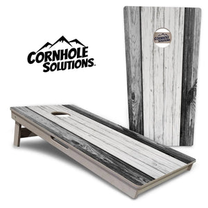 Grey Two Tone Slats Cornhole Boards - Professional Tournament Series Cornhole Solutions