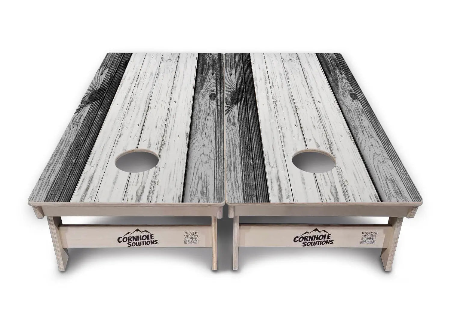 Grey Two Tone Slats Cornhole Boards - Professional Tournament Series Cornhole Solutions