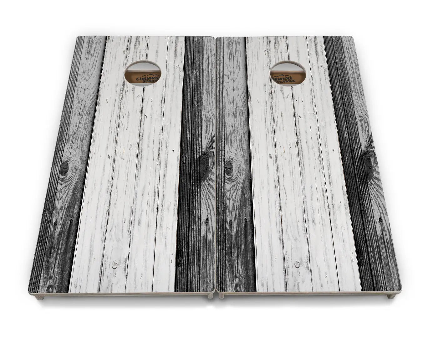 Grey Two Tone Slats Cornhole Boards - Professional Tournament Series Cornhole Solutions
