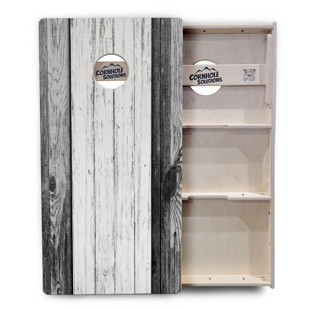 Grey Two Tone Slats Cornhole Boards - Professional Tournament Series Cornhole Solutions