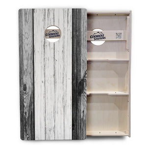 Grey Two Tone Slats Cornhole Boards - Professional Tournament Series Cornhole Solutions