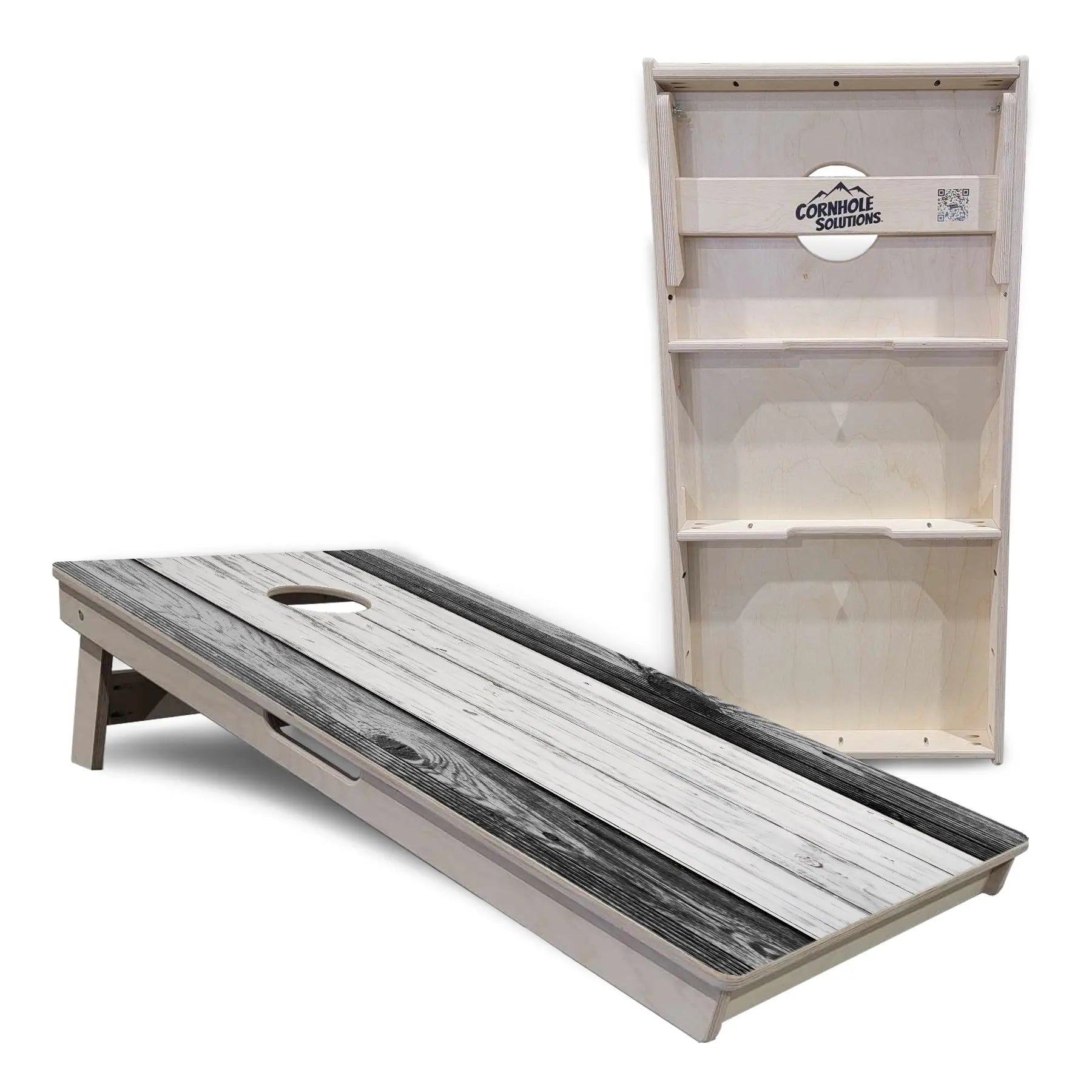Grey Two Tone Slats Cornhole Boards - Professional Tournament Series Cornhole Solutions
