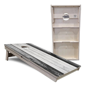 Grey Two Tone Slats Cornhole Boards - Professional Tournament Series Cornhole Solutions