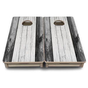 Grey Two Tone Slats - Mini or Vacation Size Cornhole Boards by Cornhole Solutions, custom cornhole board detail photo 2