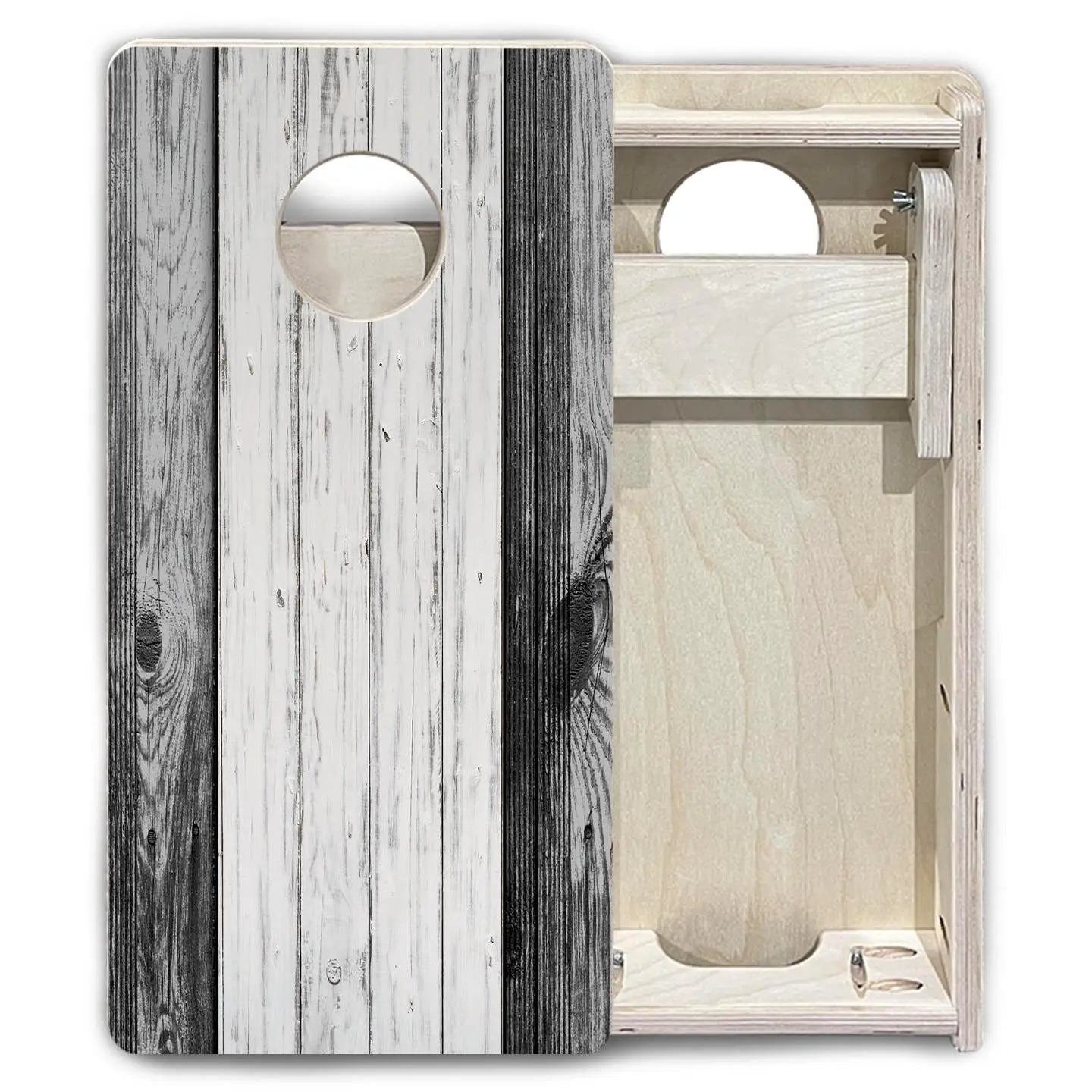 Grey Two Tone Slats - Mini or Vacation Size Cornhole Boards by Cornhole Solutions, custom cornhole board detail photo 6