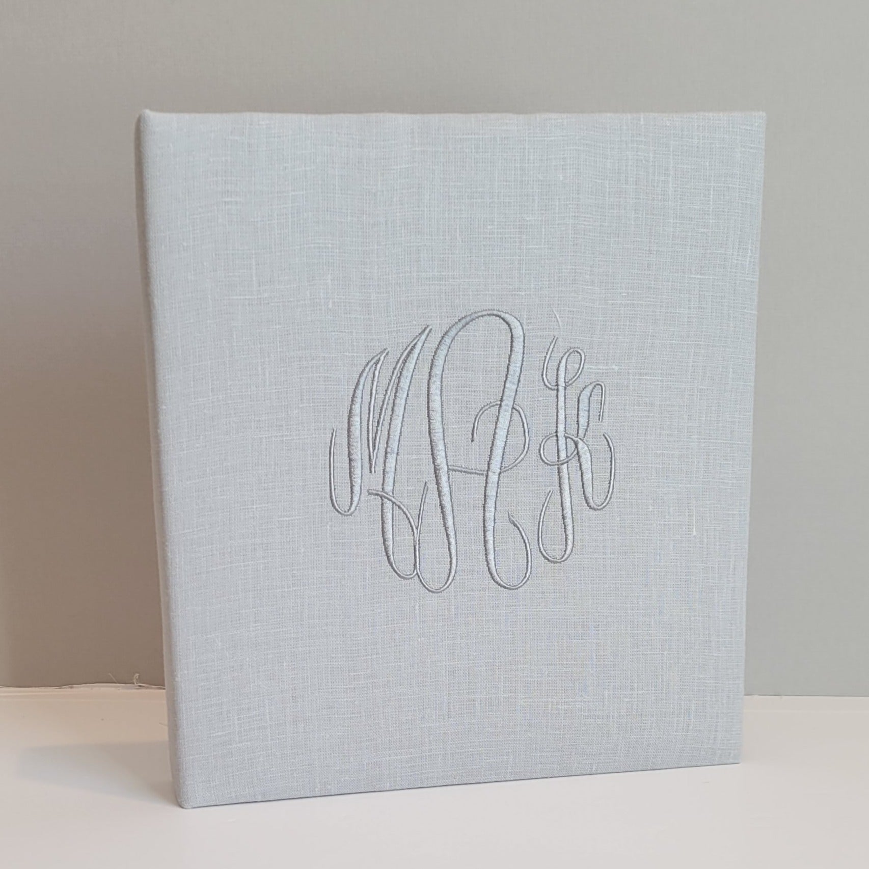 Baby Memory Book - Gray Linen (w/o Bow) by AP Creations in Tuscaloosa, paper gift detail photo 2