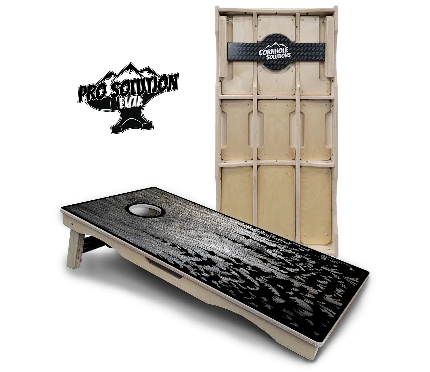 Greyscale Pine Trees Cornhole Boards - Pro Solution Elite Series Cornhole Solutions