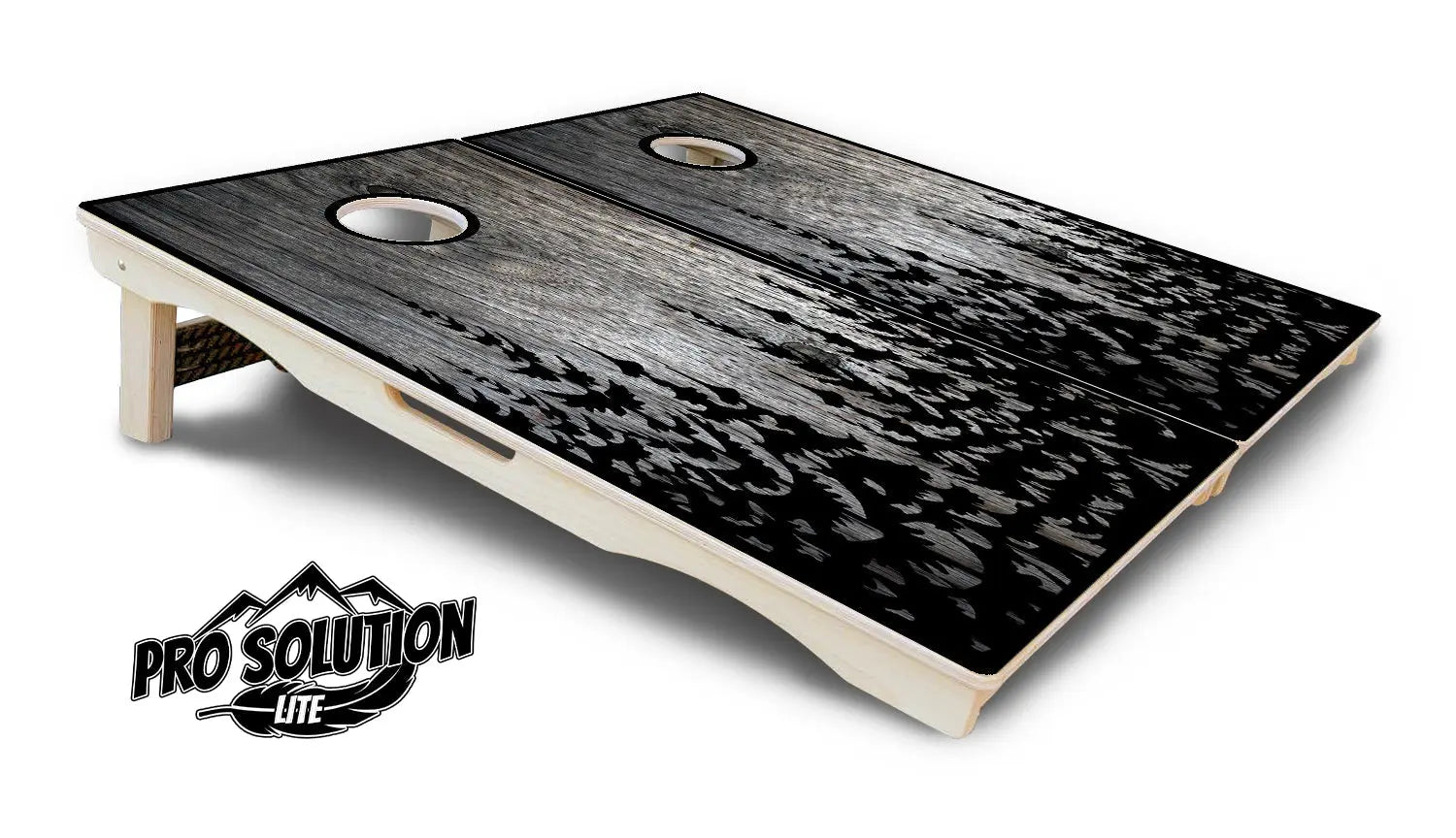 Greyscale Pine Trees Cornhole Boards - Pro Solution Lite Series Cornhole Solutions
