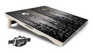 Greyscale Pine Trees Cornhole Boards - Pro Solution Lite Series Cornhole Solutions