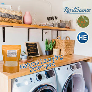 Grounded™ Laundry Detergent – Earthy Woods & Amber | ResilScents™ by ResilScents, scented candle detail photo 4