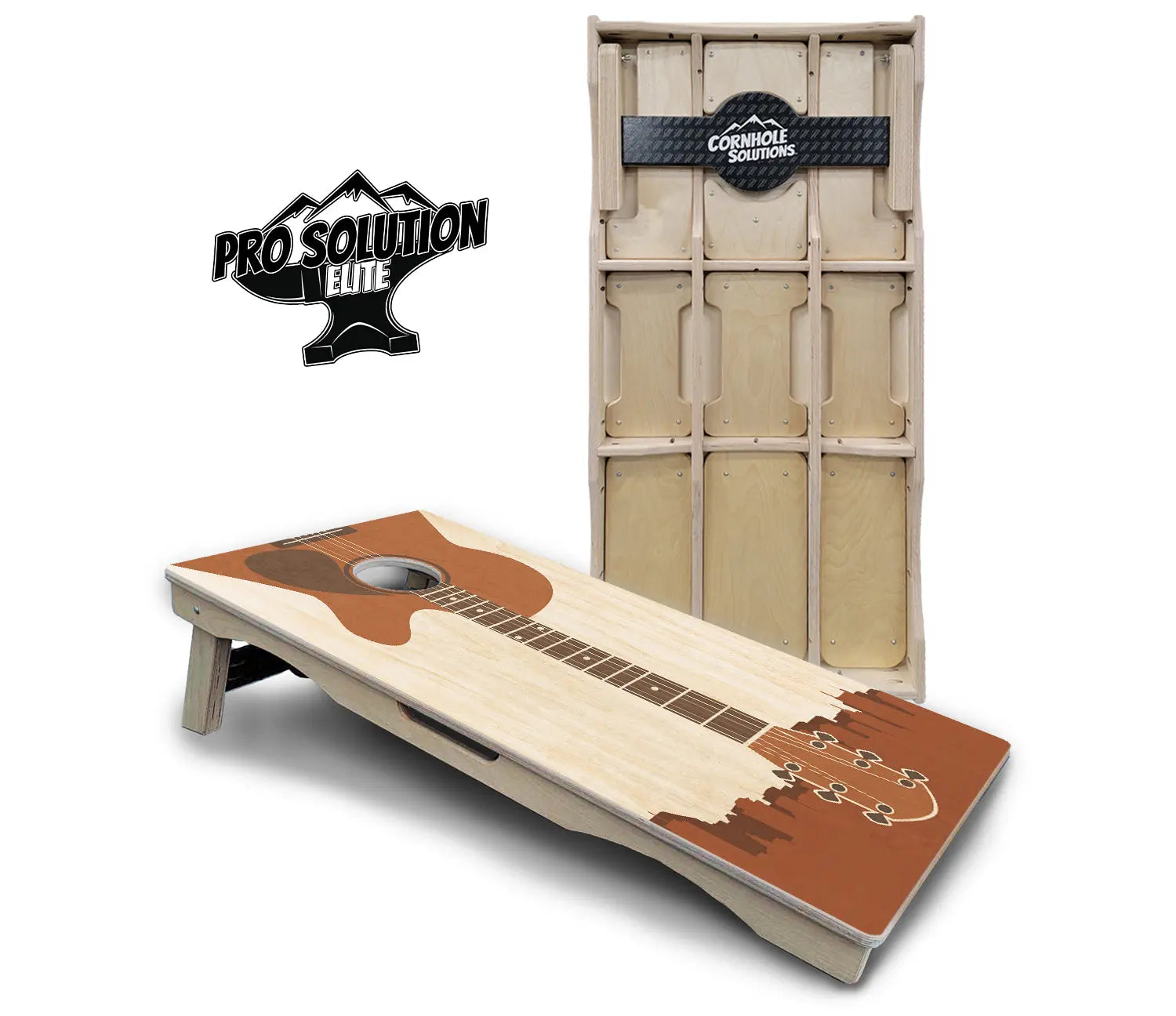 Guitar Cornhole Boards - Pro Solution Elite Series by Cornhole Solutions, custom cornhole board main product photo