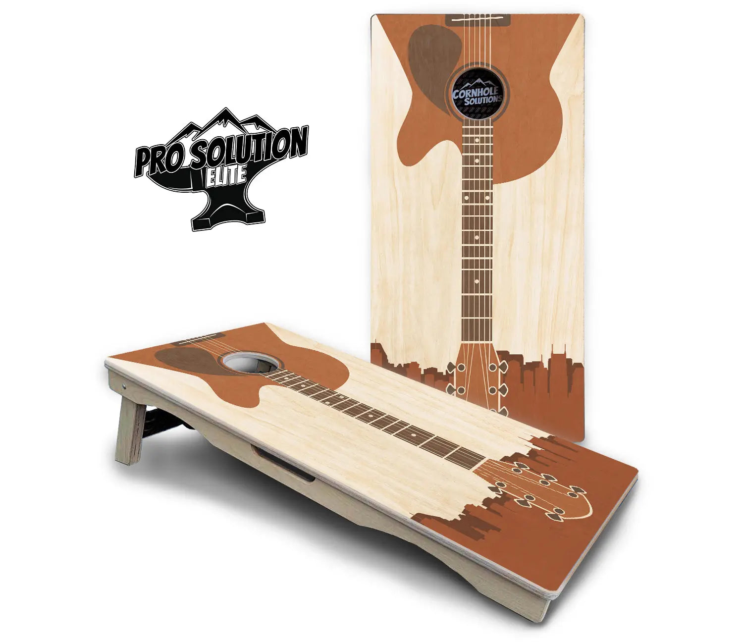 Guitar Cornhole Boards - Pro Solution Elite Series by Cornhole Solutions, custom cornhole board detail photo 2