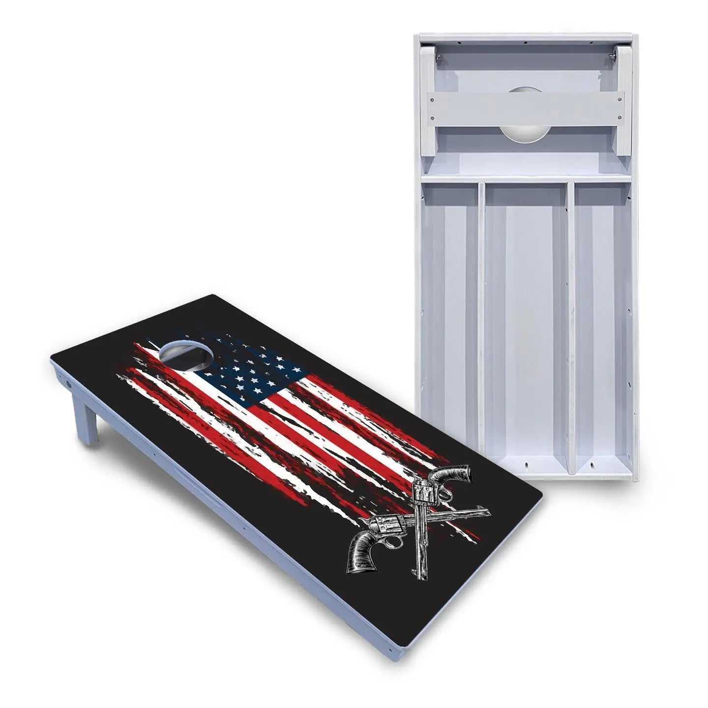 Guns & Flag Cornhole Boards - All Weather Series Cornhole Solutions