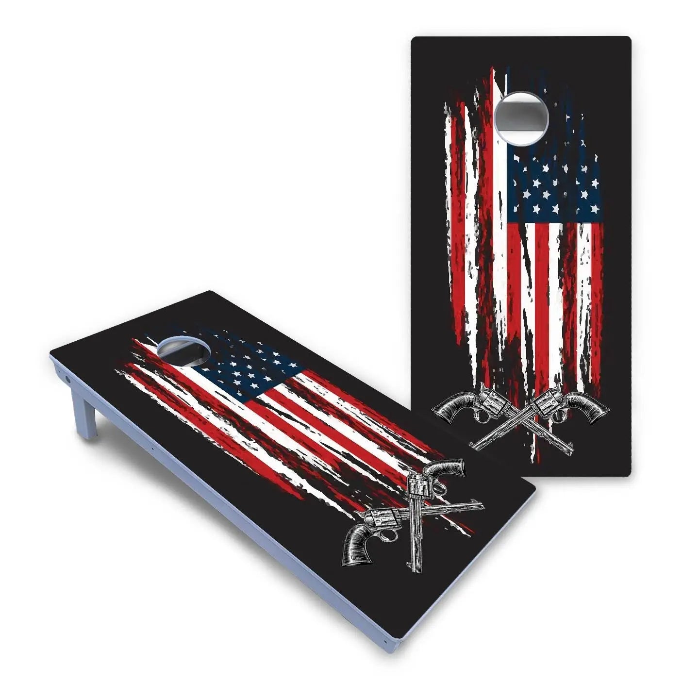 Guns & Flag Cornhole Boards - All Weather Series Cornhole Solutions