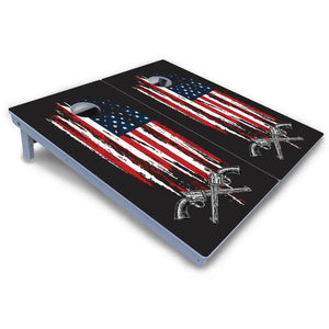 Guns & Flag Cornhole Boards - All Weather Series Cornhole Solutions