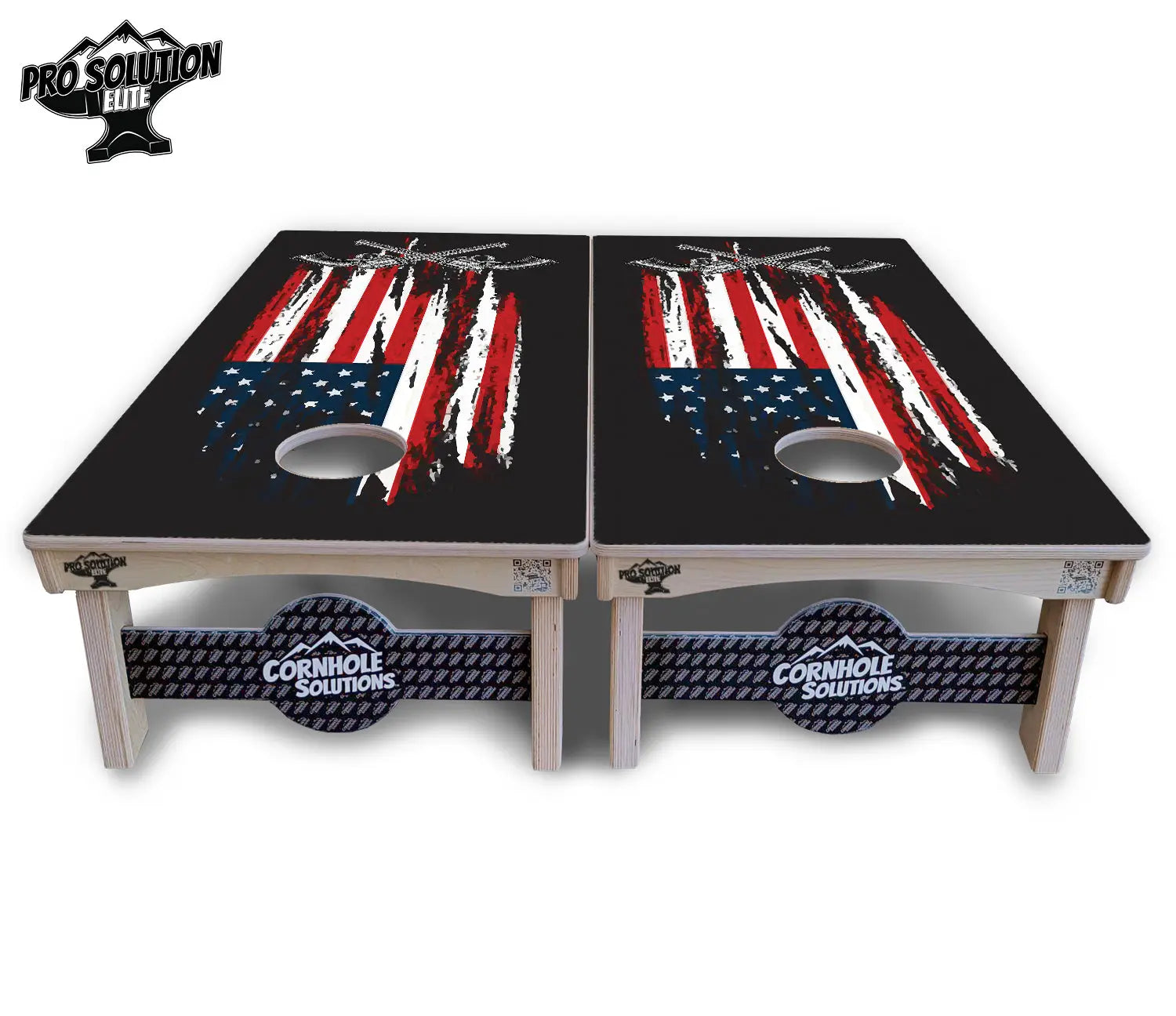 Guns & Flag Cornhole Boards - Pro Solution Elite Series Cornhole Solutions