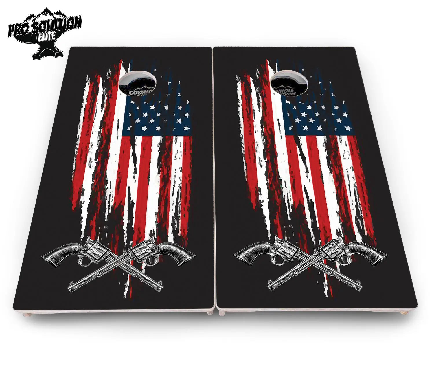 Guns & Flag Cornhole Boards - Pro Solution Elite Series Cornhole Solutions