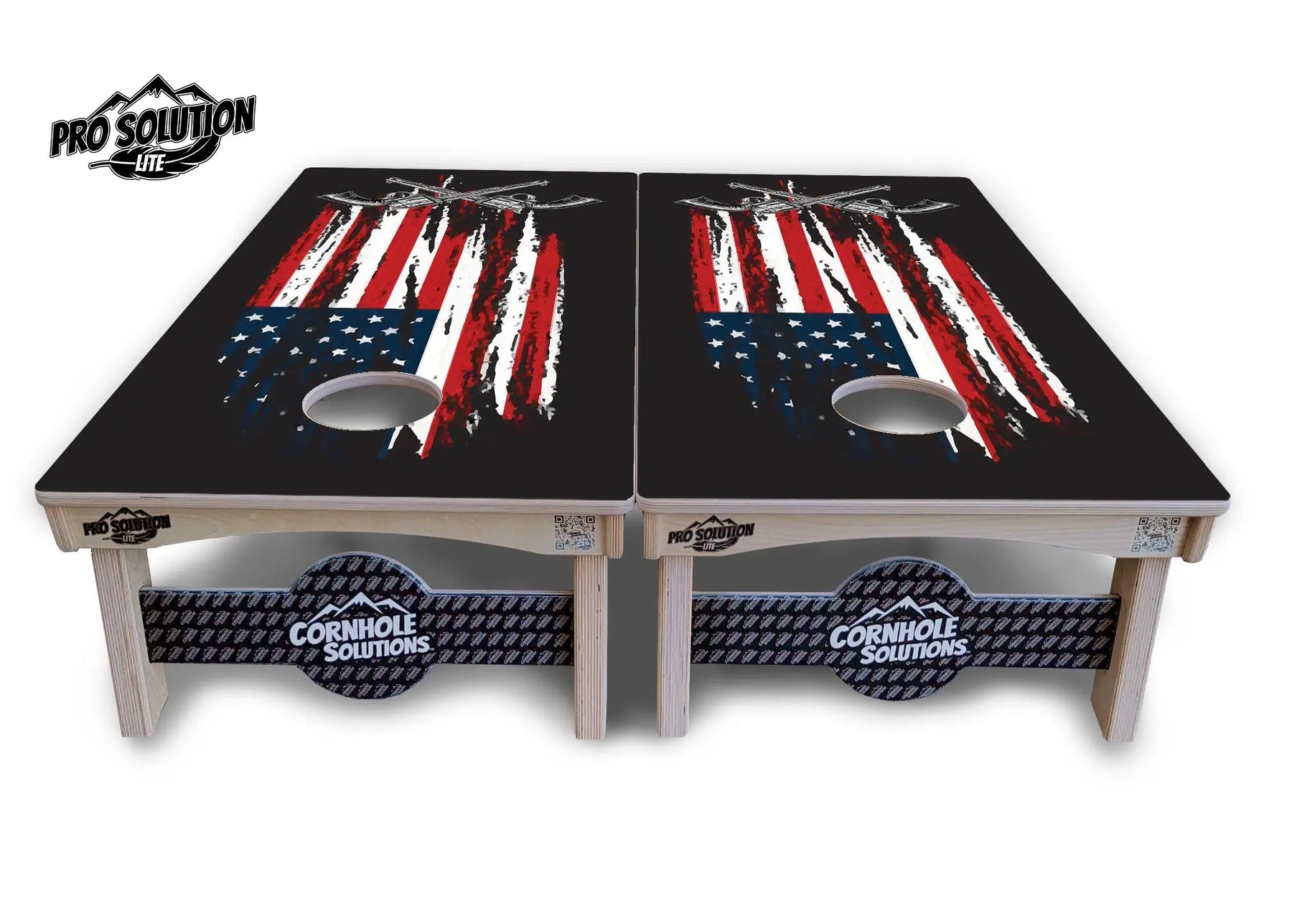 Guns & Flag Cornhole Boards - Pro Solution Lite Series Cornhole Solutions