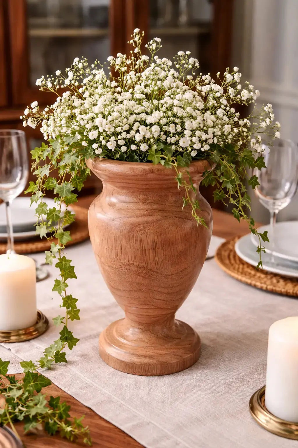 HAND TURNED MIMOSA WOOD VASE Paw Paw’s Woodshop of Mississippi