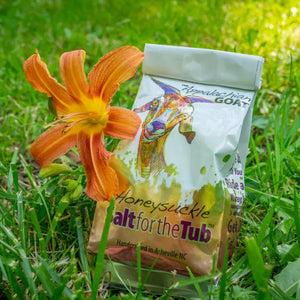 Honeysuckle Goats Milk Arnica Bath Salts by Essential Journeys, Southern food gift detail photo 3