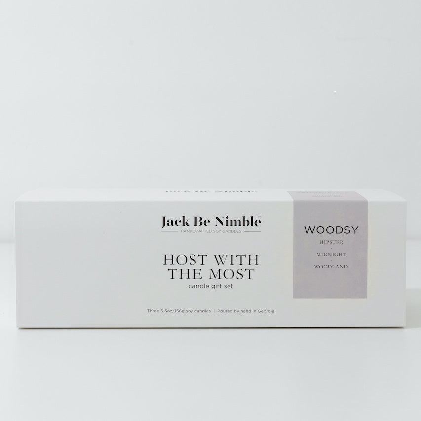 Host With The Most Soy Candle Gift Set (Woodsy) by Jack Be Nimble Candles image 3