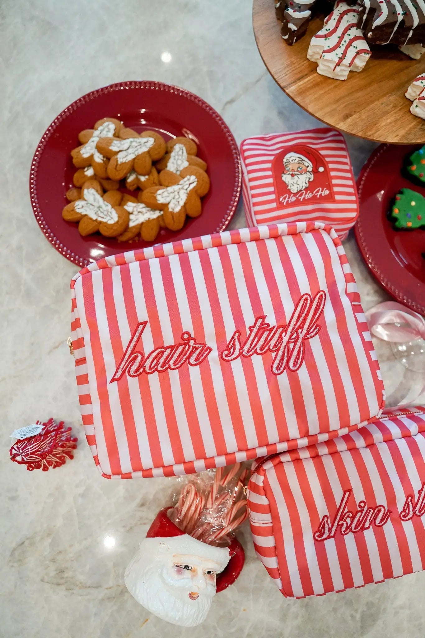 Hair Stuff - Pink & Red Stripes XL Bag - PREORDER KenzKustomz