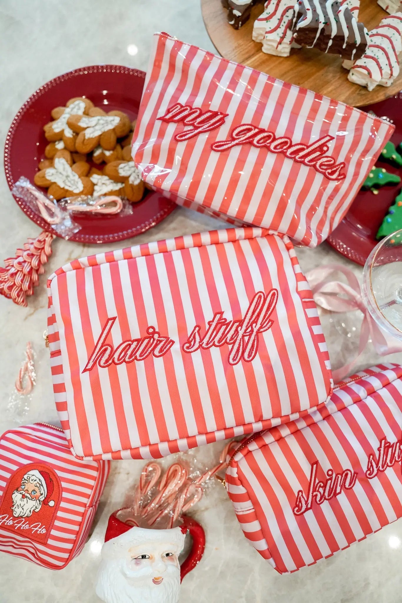 Hair Stuff - Pink & Red Stripes XL Bag - PREORDER KenzKustomz