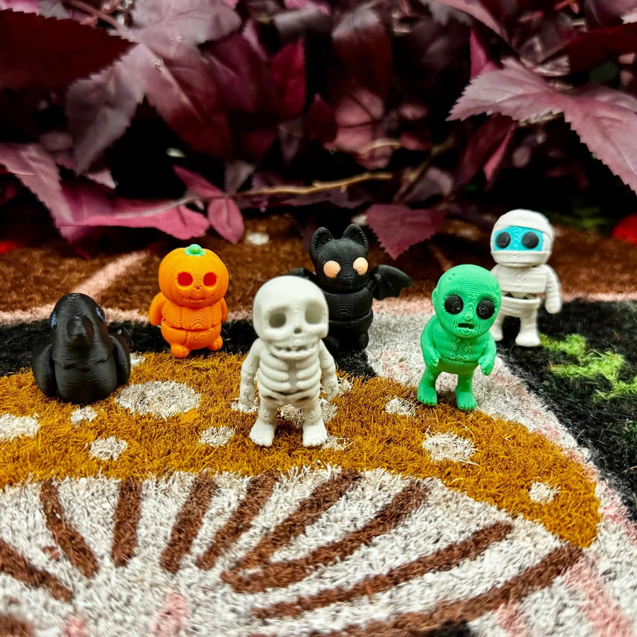 Halloween Horrors Mini Fidget Toy Bundle | Spooky 3D Printed Toys