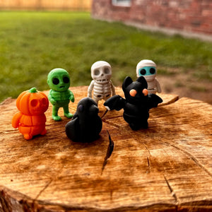 Halloween Horrors Mini Fidget Toy Bundle | Spooky 3D Printed Toys by Mushroom Lady Co, paper gift detail photo 2