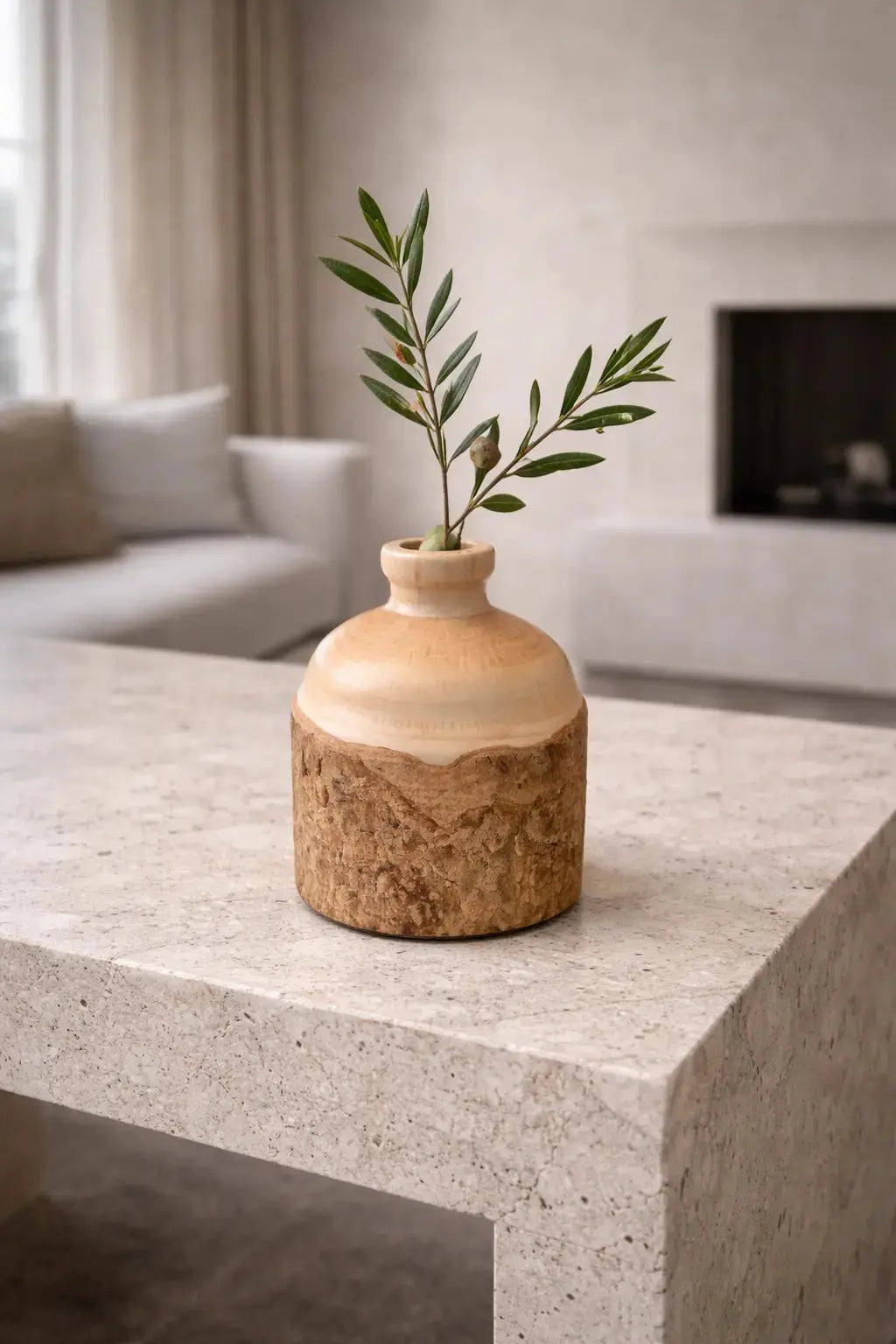 Hand Turned River Birch Moonshine Jug Vase – Rustic Sculptural Wooden Vessel – Handmade in Mississippi Paw Paw’s Woodshop of Mississippi