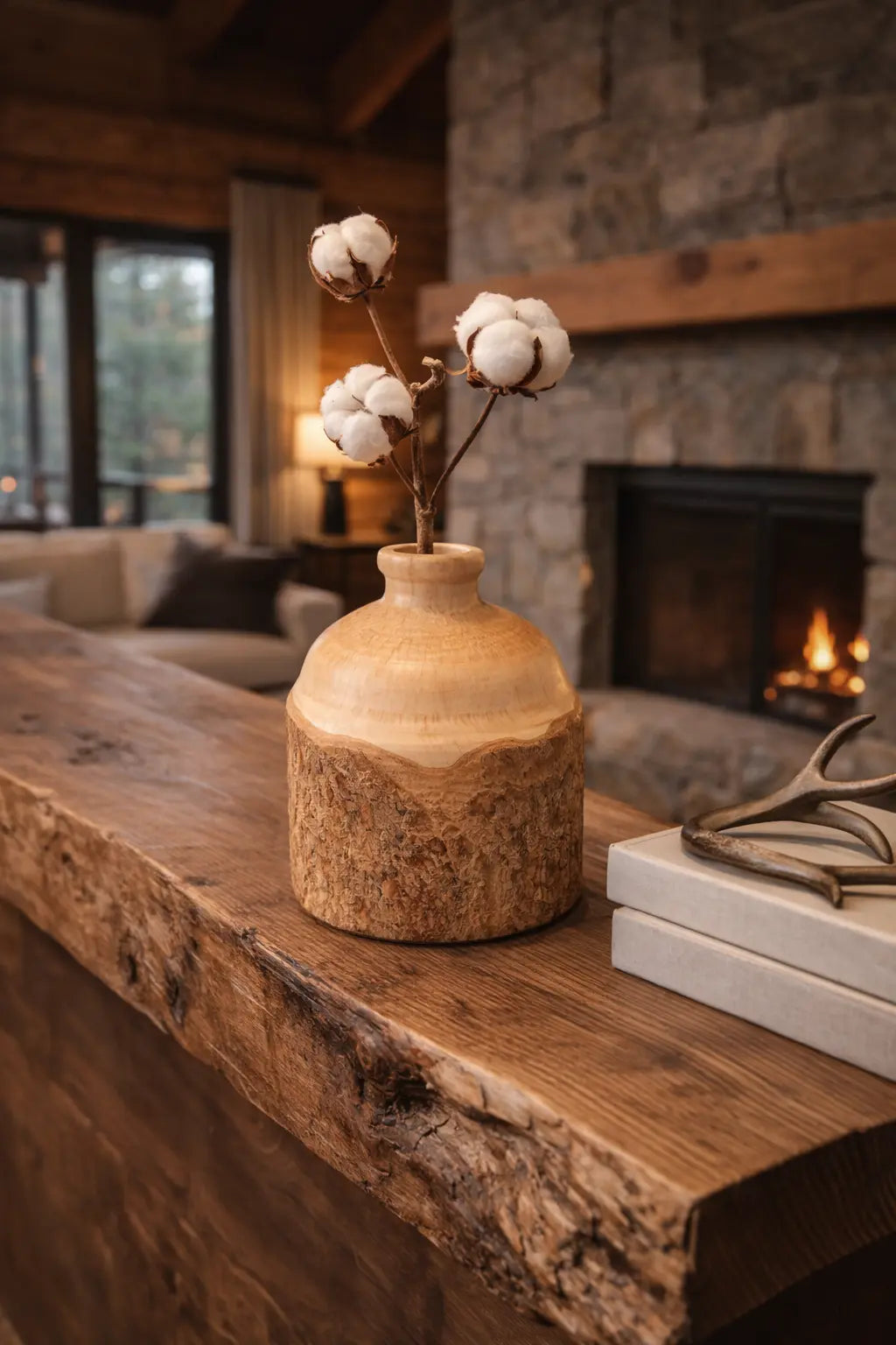 Hand Turned River Birch Moonshine Jug Vase – Rustic Sculptural Wooden Vessel – Handmade in Mississippi Paw Paw’s Woodshop of Mississippi