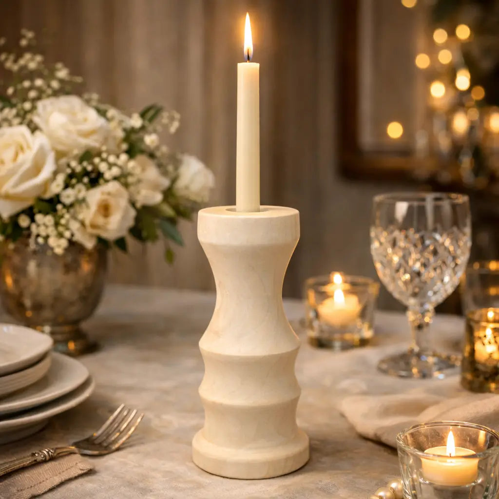 Hand Turned River Birch Wood Candle Holder or Bud Vase – Sculptural Wooden Vessel Paw Paw’s Woodshop of Mississippi