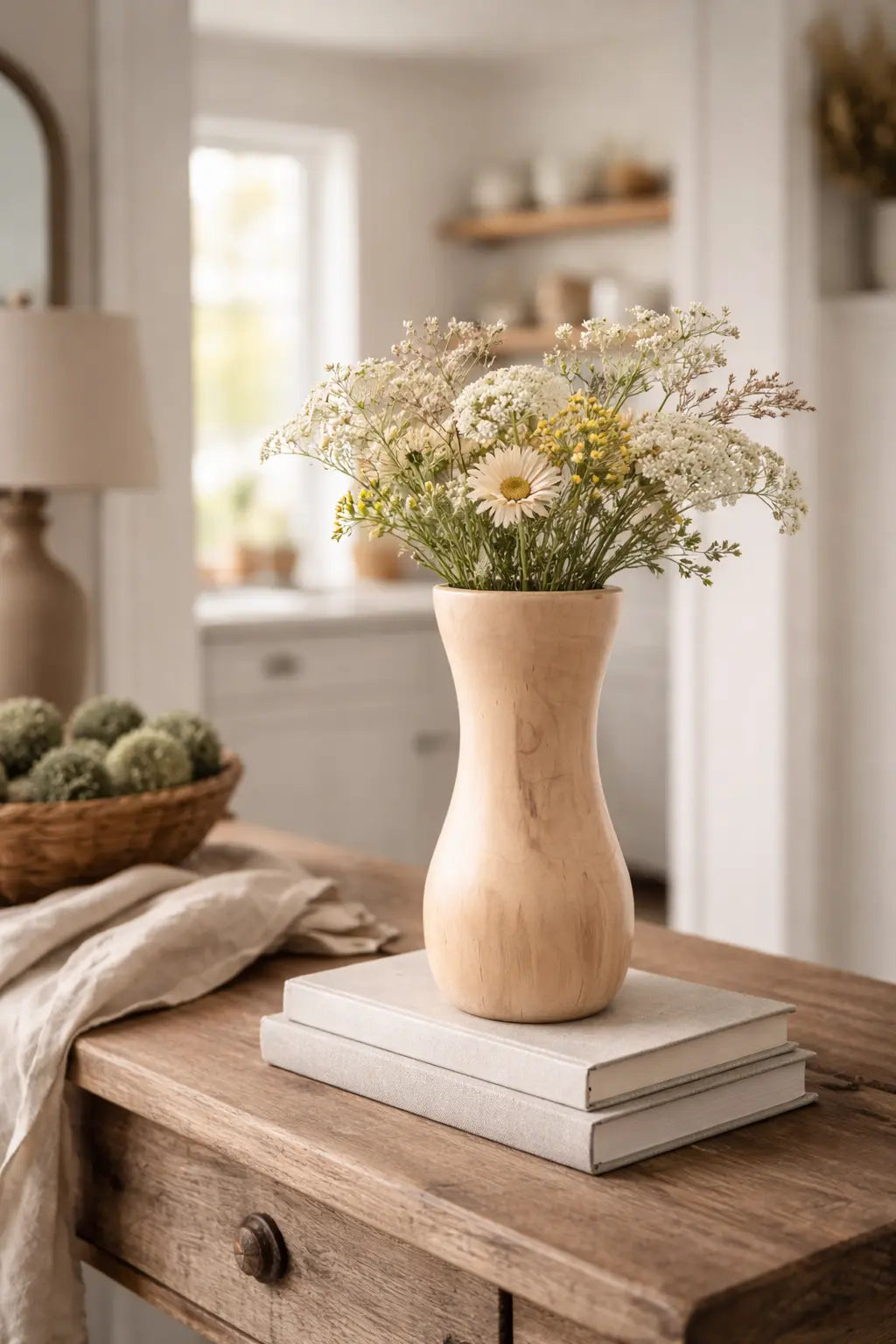 Hand Turned Sweet Gum Wood Vase – Sculptural Wooden Vessel, Handmade in Mississippi Paw Paw’s Woodshop of Mississippi