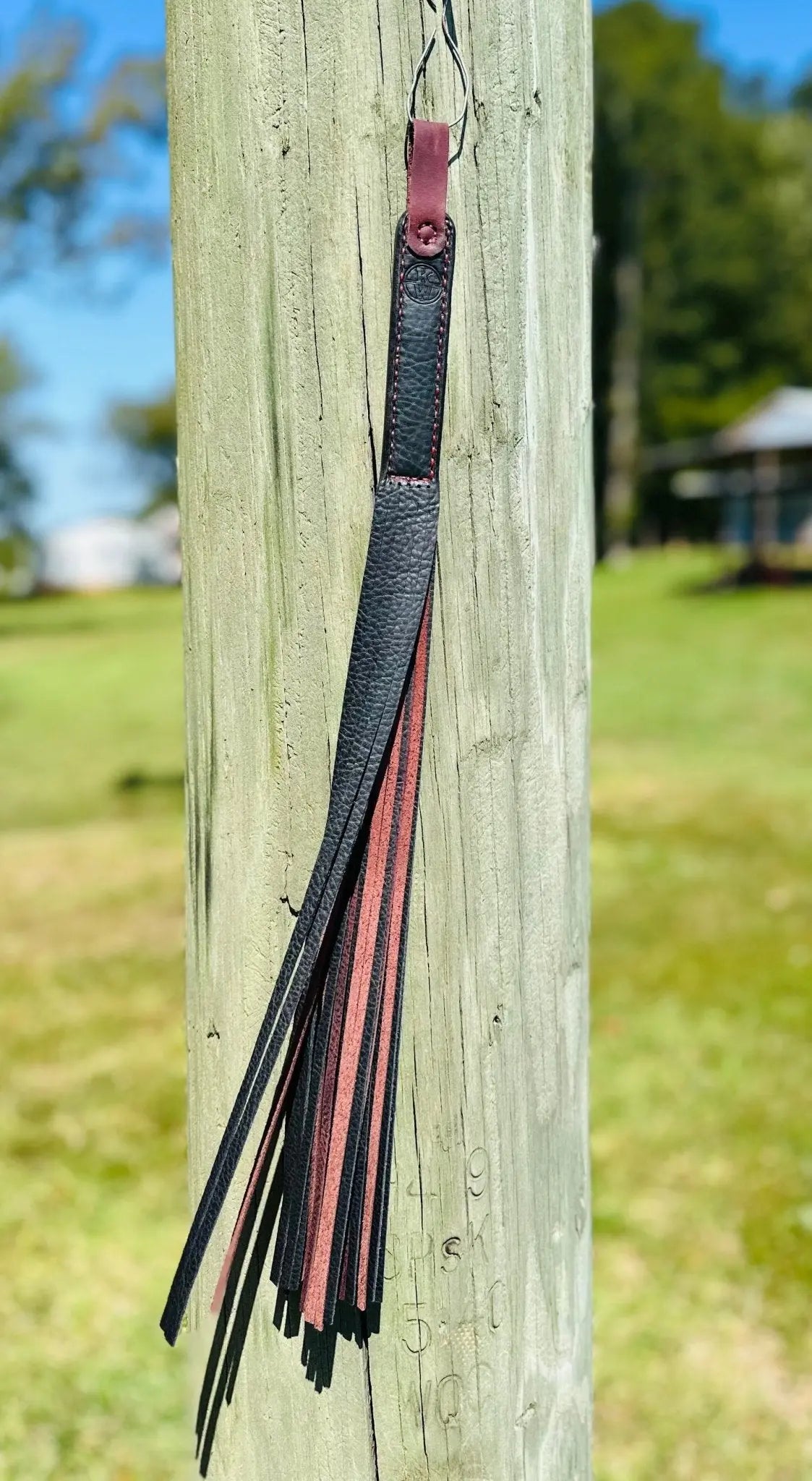 Handcrafted Leather Flogger by Kw Leatherworks, handmade leather goods detail photo 6