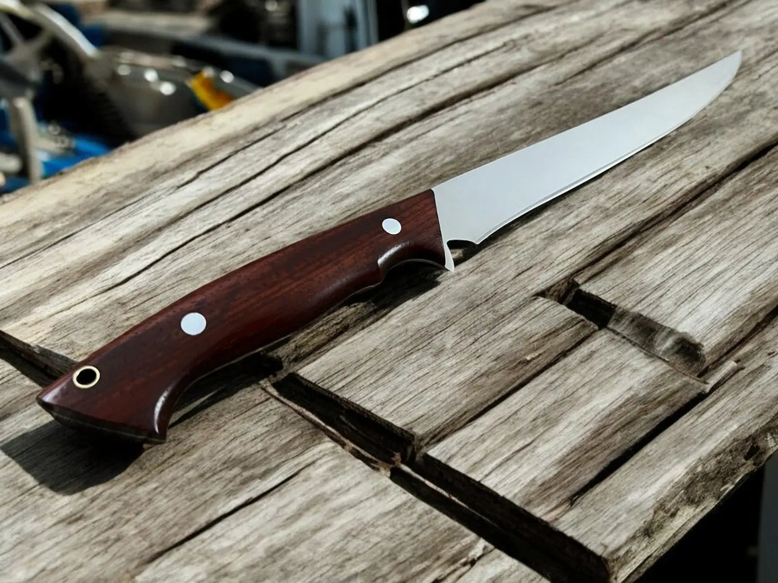 Handcrafted Rosewood Fillet Knife - Precision at 14.4 Damascus Knife Store