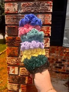 Handmade Velvet Scrunchies: Crochet Hair Ties, Mississippi Made by Klassy Krafts