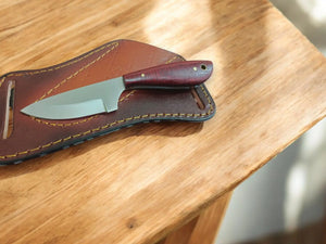 Handmade Belt Knife – D2 Steel Blade with Micarta Handle Damascus Knife Store