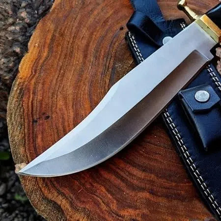 Handmade Bowie Knife – D2 Steel Blade & Buffalo Horn Handle by Damascus Knife Store, Damascus knife detail photo 2