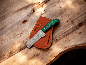 Handmade Bull Cutter Knife – Damascus Steel, Exotic Wood Damascus Knife Store