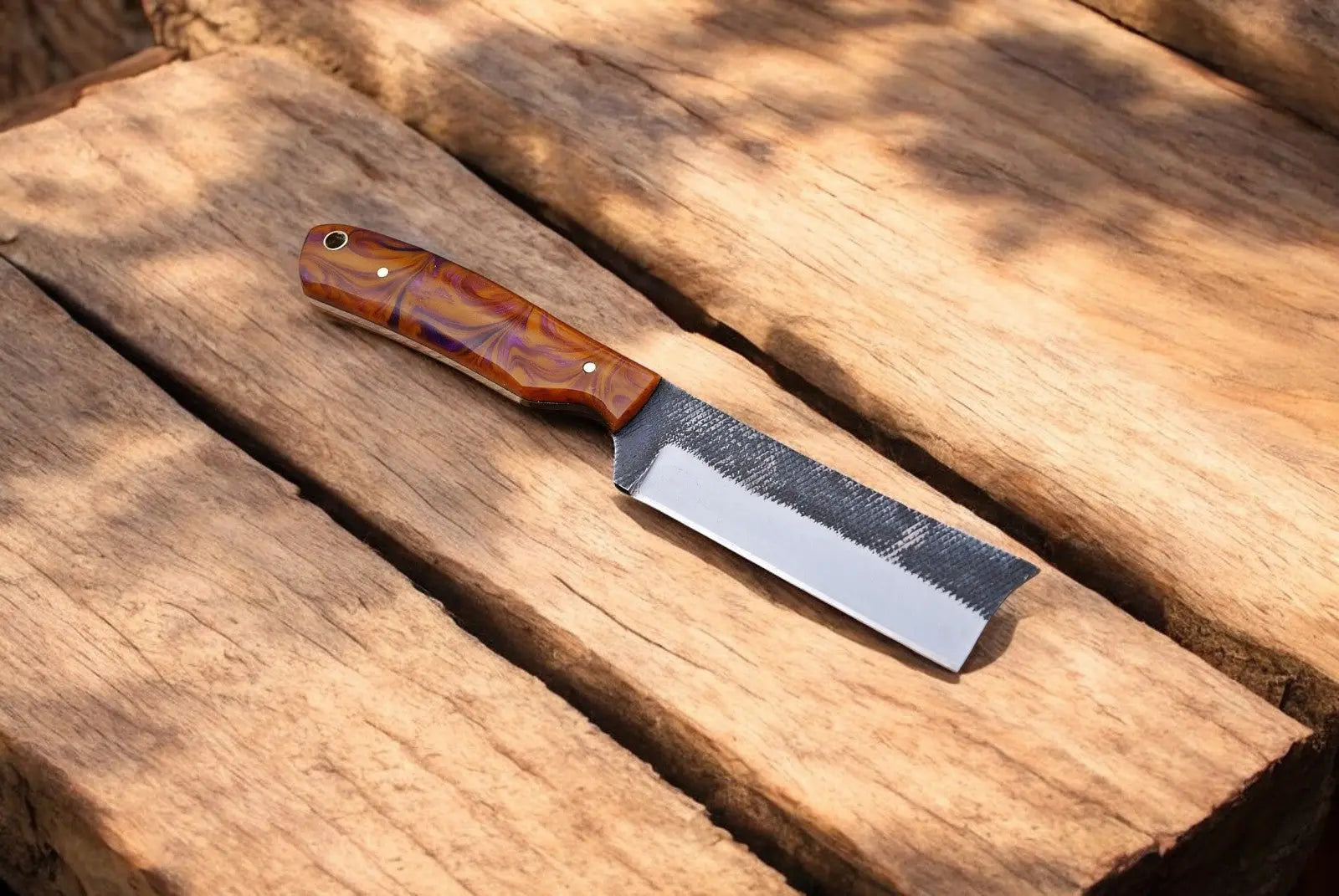 Handmade Bull Cutter Knife – File Tool Steel Blade Damascus Knife Store
