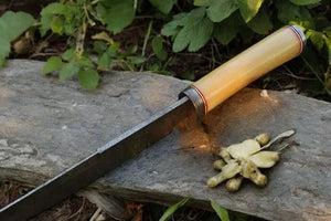 Handmade Damascus Bowie Knife with Bone Handle – 15" Damascus Knife Store