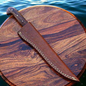 Handmade Damascus Fillet Knife – 12.5" Rosewood Handle Damascus Knife Store