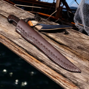 Handmade Damascus Fillet Knife – 8" Blade, Rosewood Handle Damascus Knife Store
