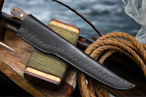 Handmade Damascus Fillet Knife – Olivewood & Resin Handle Damascus Knife Store