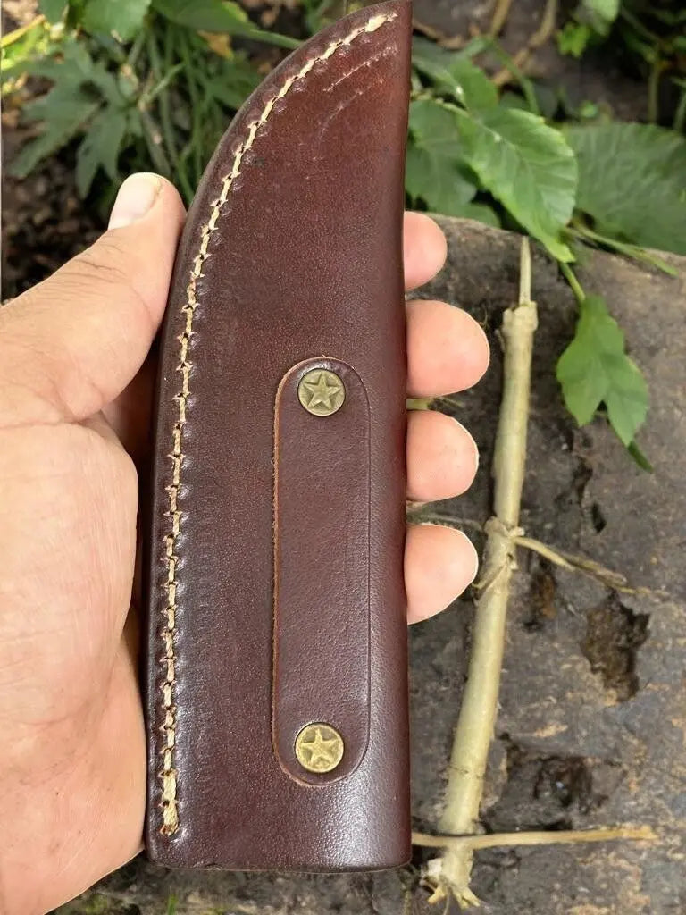 Handmade Damascus Hunting Knife – Bone & Exotic Wood Damascus Knife Store