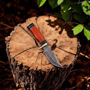 Handmade Damascus Hunting Knife with Epoxy Resin Handle Damascus Knife Store