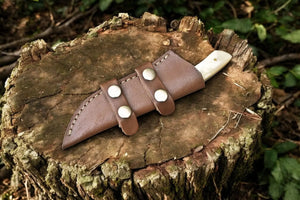 Handmade Damascus Skinning Knife – Epoxy Resin & Bone Damascus Knife Store