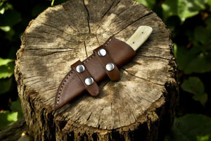 Handmade Damascus Steel Skinning Knife - 8" Custom Hunting Tool Damascus Knife Store