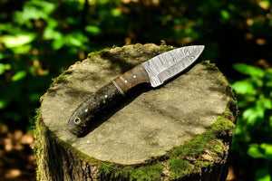 Handmade Damascus Steel Skinning Knife with Exotic Wood Handle Damascus Knife Store