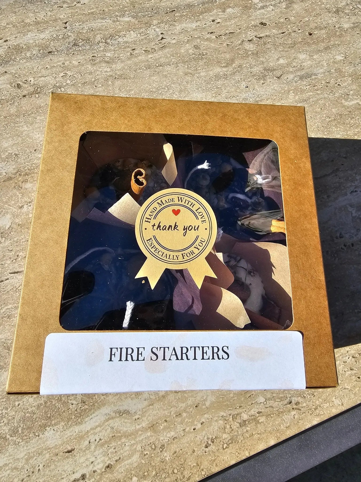 Handmade Soy Wax Fire Starters | Campfire & Fire Pit Helpers by Parrott's Nest Candle Company, scented candle detail photo 2